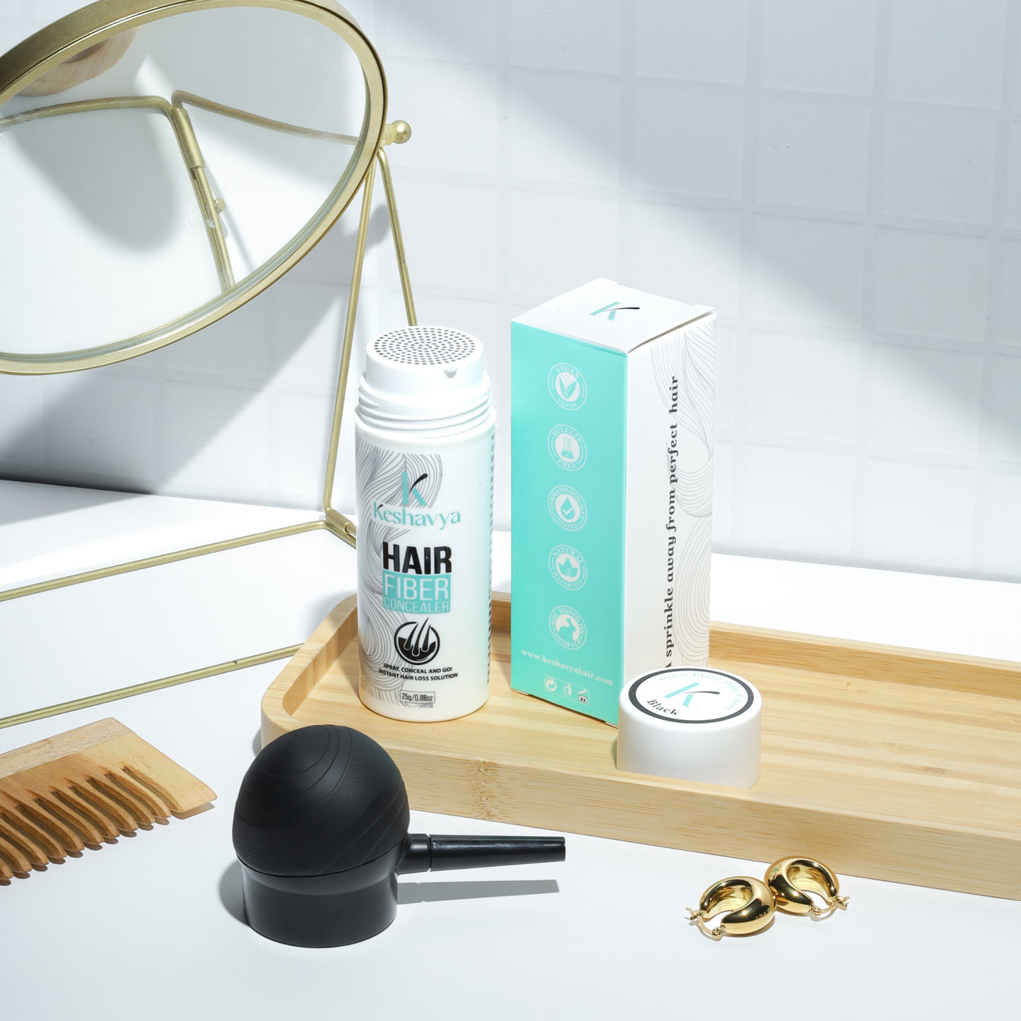 Kesh Hair Fiber Trio Kit (25g )